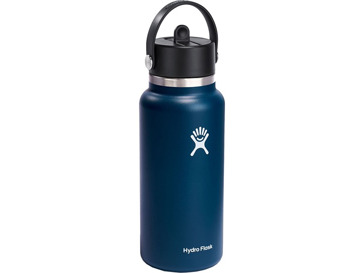 Hydro Flask 32 oz. Wide Mouth Bottle with Flex Straw Cap - Indigo Color