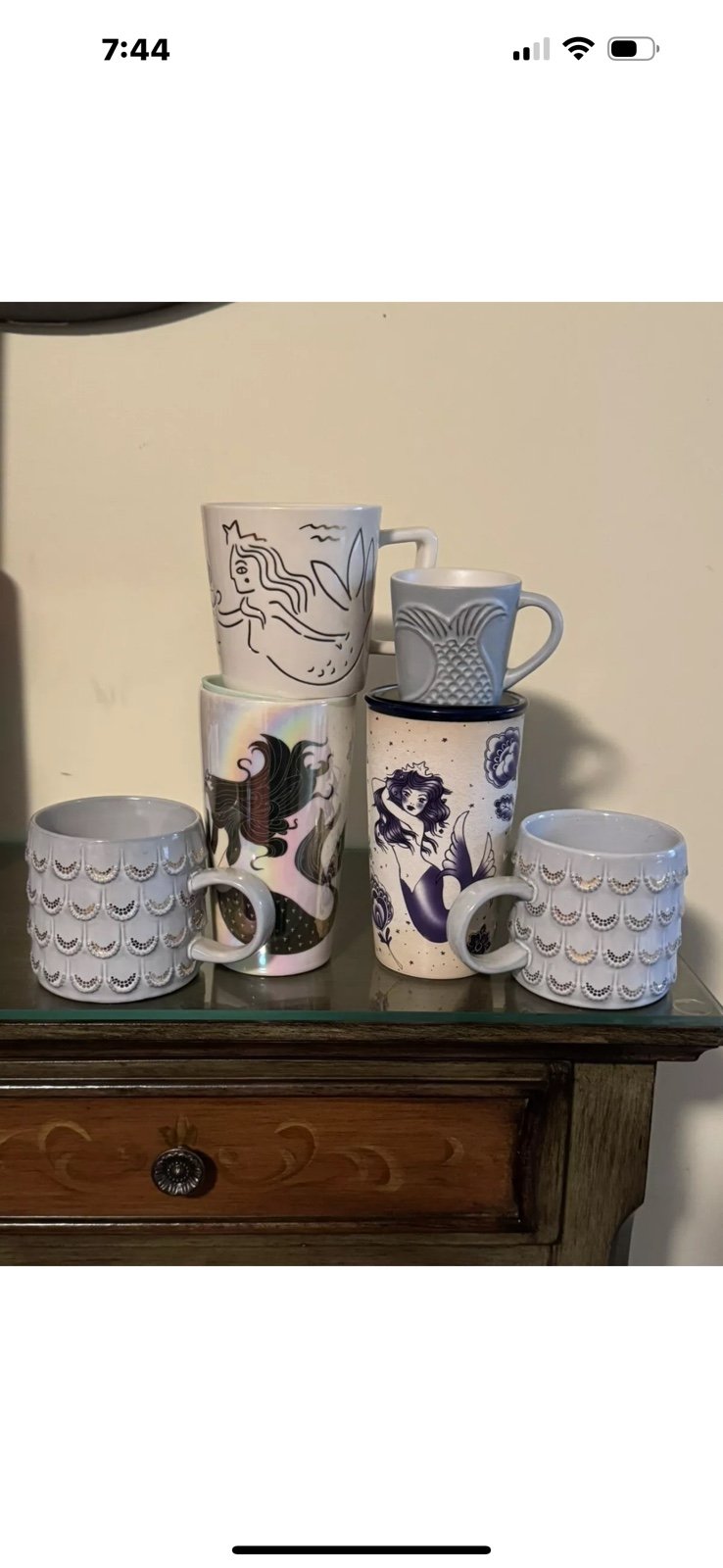 Coffee cups Starbucks Mermaid Lot 6