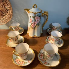 Vintage Haviland Limoges France, ca. 1893-1930. Hot Coco/Tea set