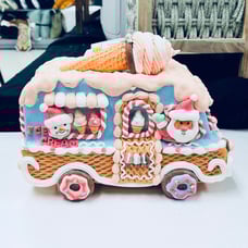 Pastel santa ice cream light up truck !