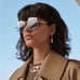 New Fendi FE40016U 32V Sunglasses - Gold Frame, Blue and Transparent Lenses