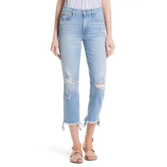NWT FRAME Le Nouveau Distressed Jeans Size 30