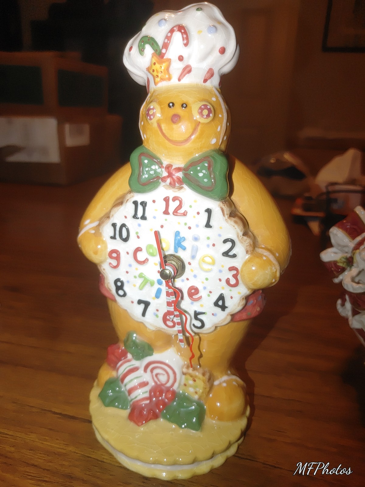 Vintage Porcelain Gingerbread Clock