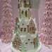 Large Christmas Pastel Gingerbread Sugar Cookie LED Tiered Cake House Castle