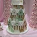Large Christmas Pastel Gingerbread Sugar Cookie LED Tiered Cake House Castle