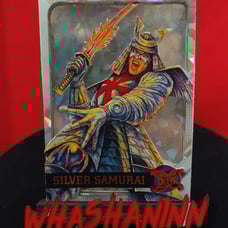Silver samurai cracked ice 1/1 custom handcrafted 3D holographic card