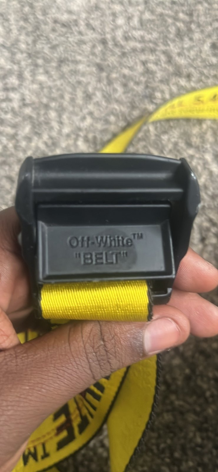 Real off white belt