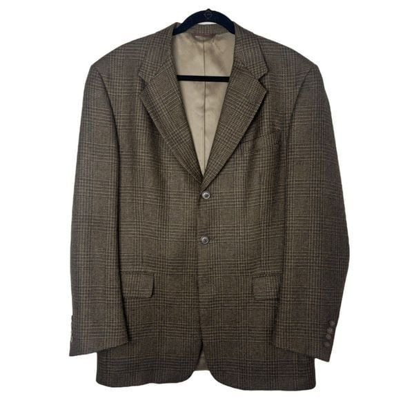 Hart Shaffner Marx Brown Wool Sport Coat Blazer Sz 40L
