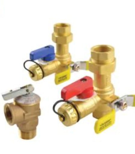 WEBSTONE Brass 3/4 Service Valves For Hot Water Heater RTG20220AB