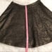 CREATURES OF COMFORT Metallic Circle Skirt A-Line Full Bronze Sparkle Large NWT
