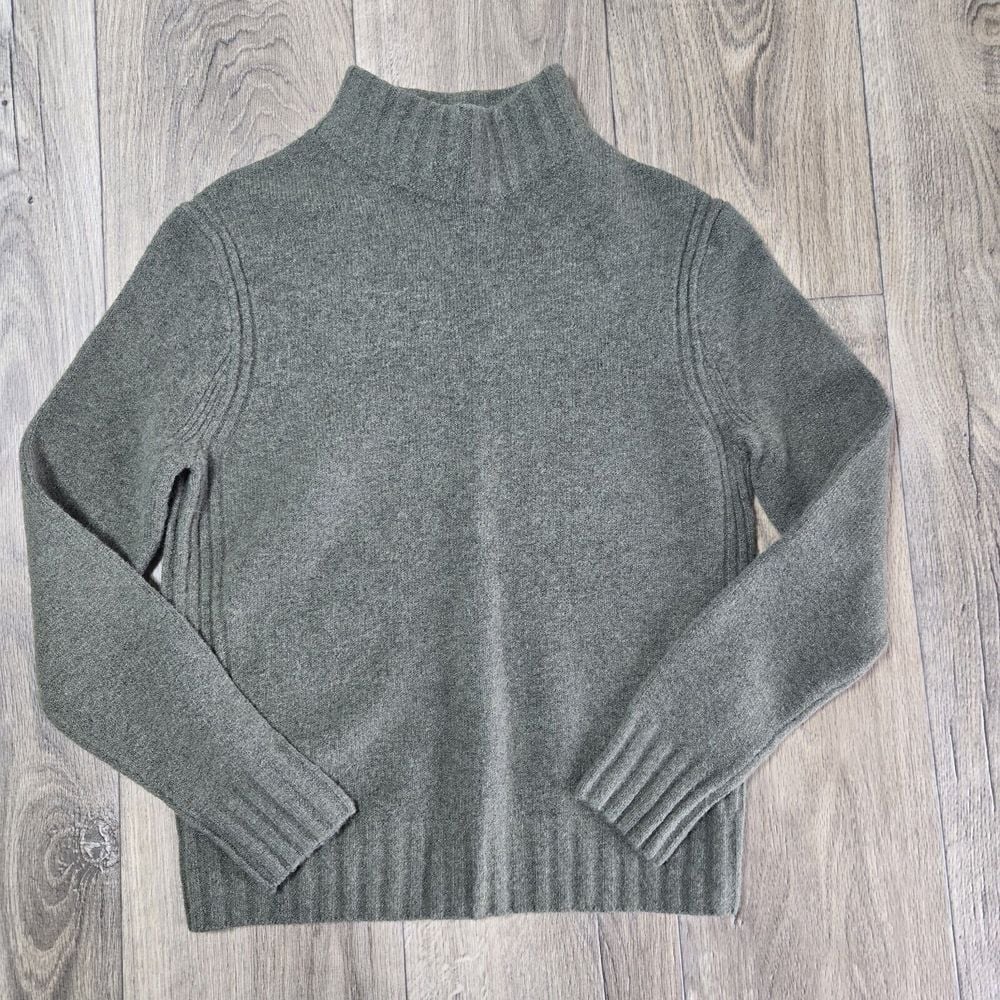 Point Sur Green Mock Neck Sweater Size Medium Merino Wool Alpacha New With Tags
