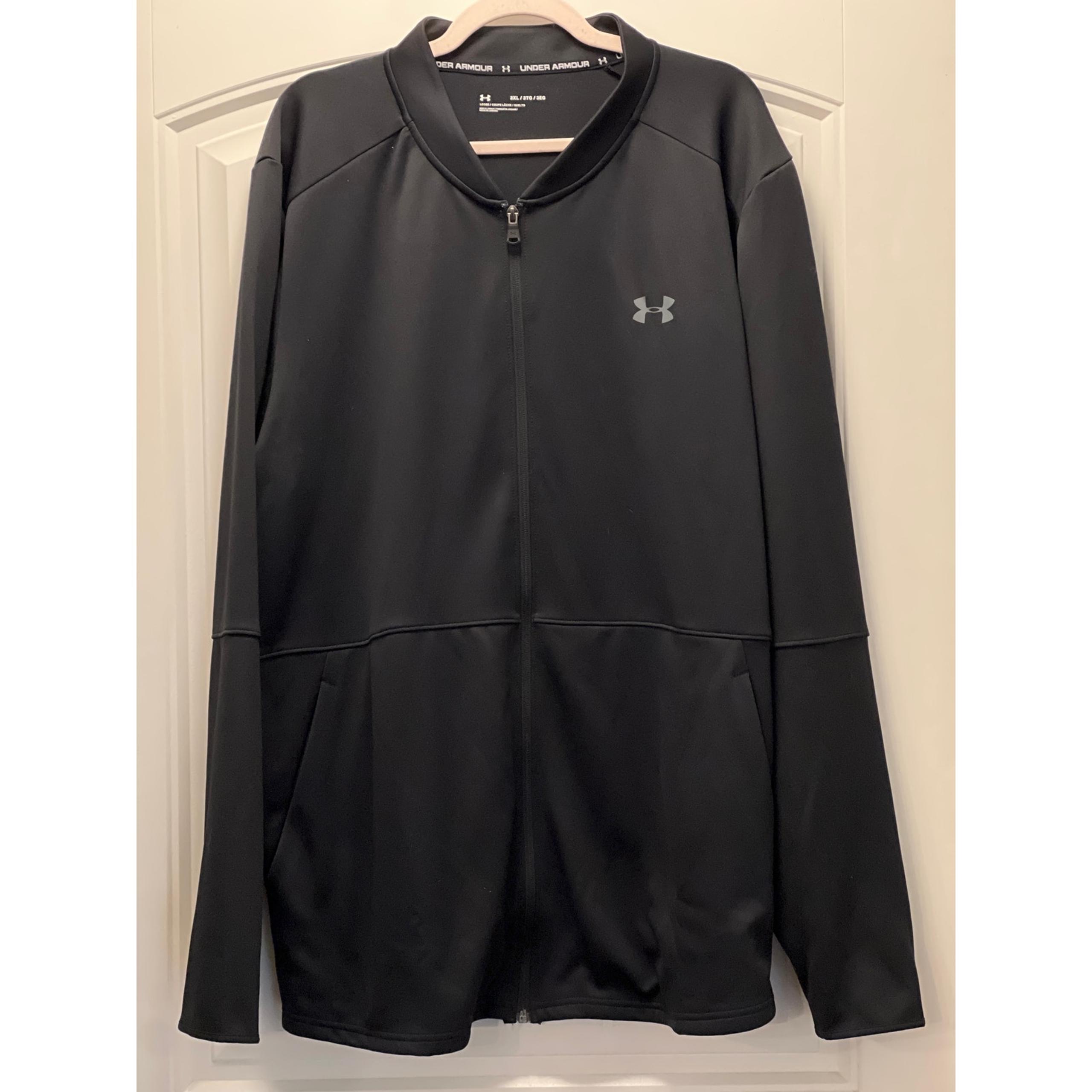 Under Armour Men’s Sportswear Full Zip Warm-Up Athletic Icon Jacket Sz 3XL Black