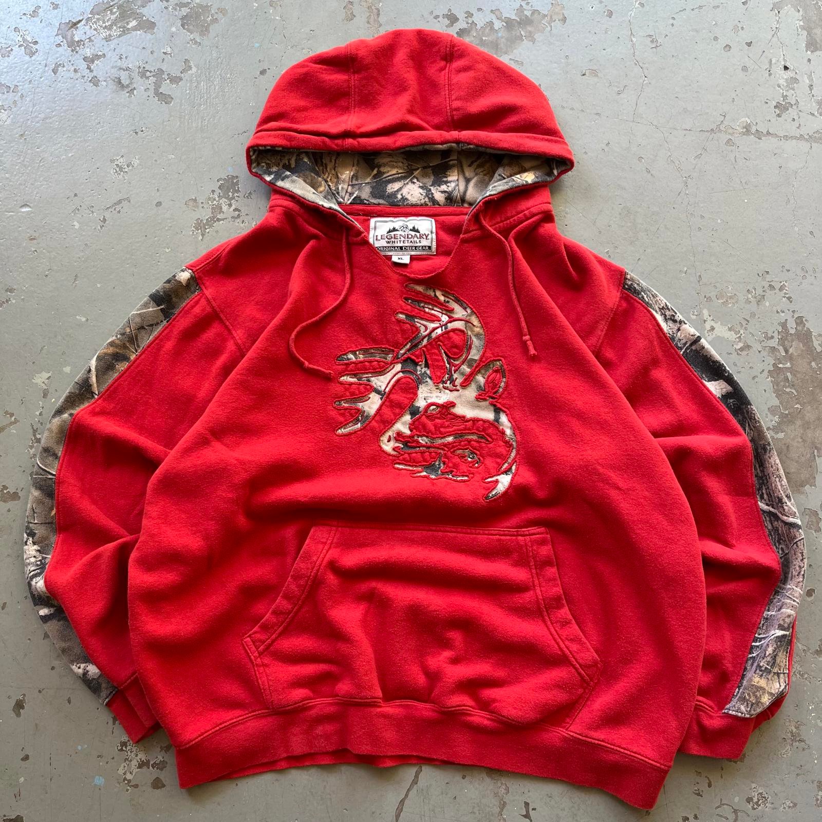 Vintage Y2K Legendary Whitetails Deer Camo Grunge Hoodie