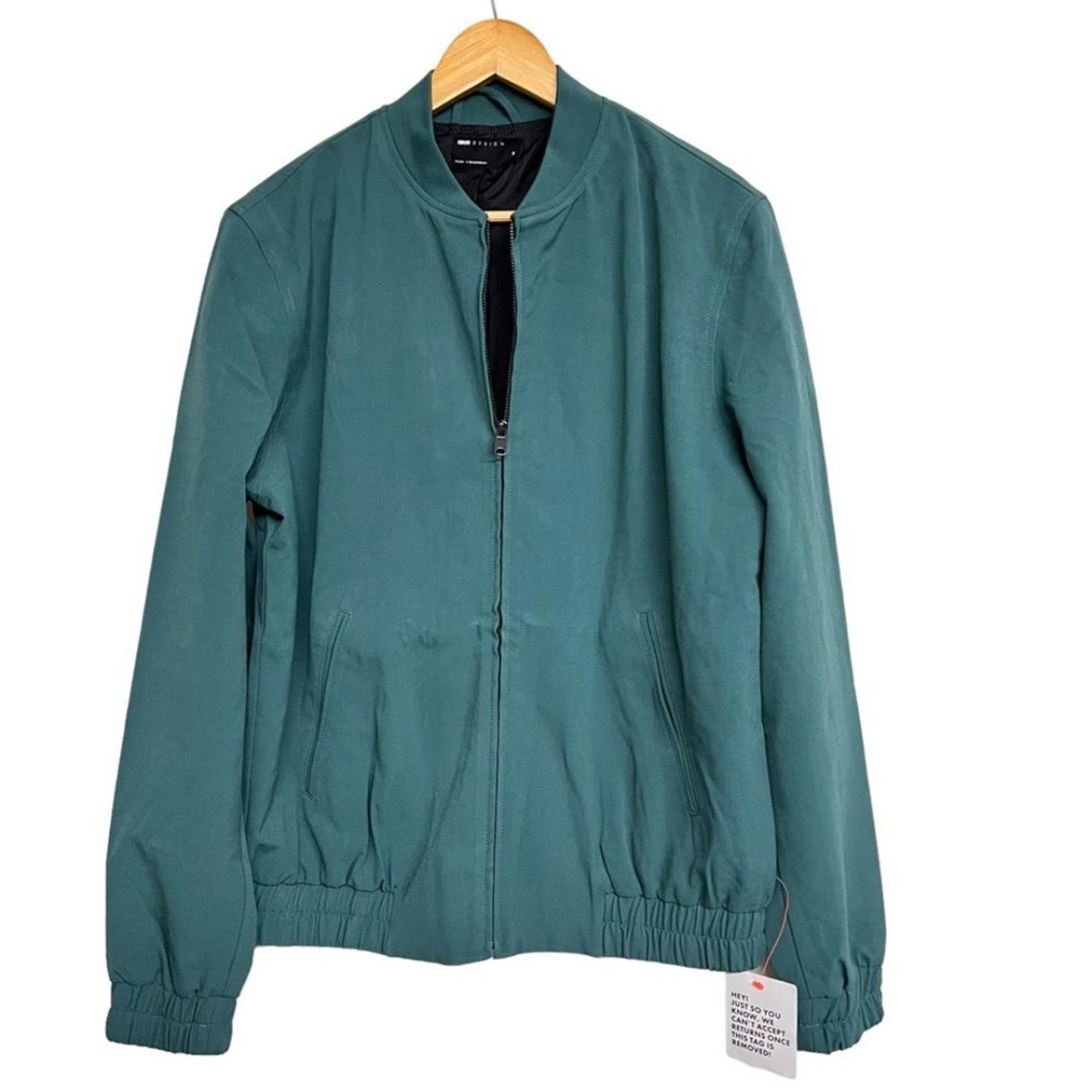 New Mens ASOS Design Full Zip Bomber Jacket