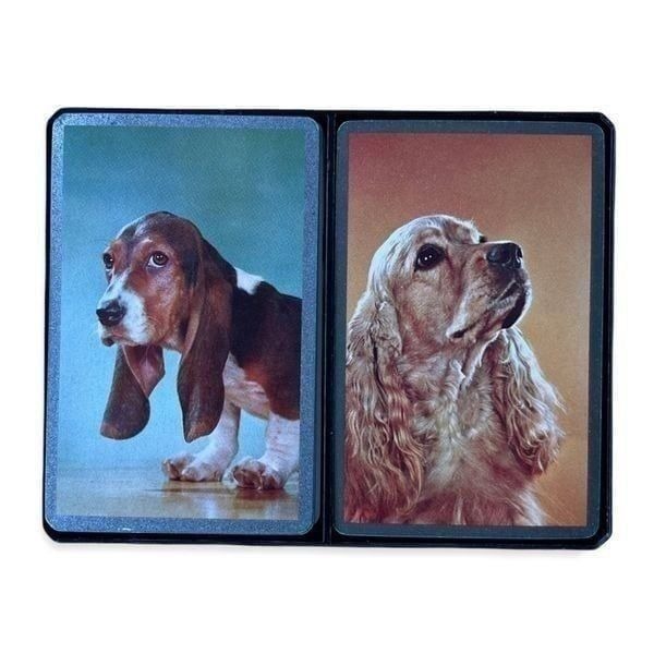 Vintage Dog Playing Cards Congress 1950s Game Canasta 2 Set Deck
