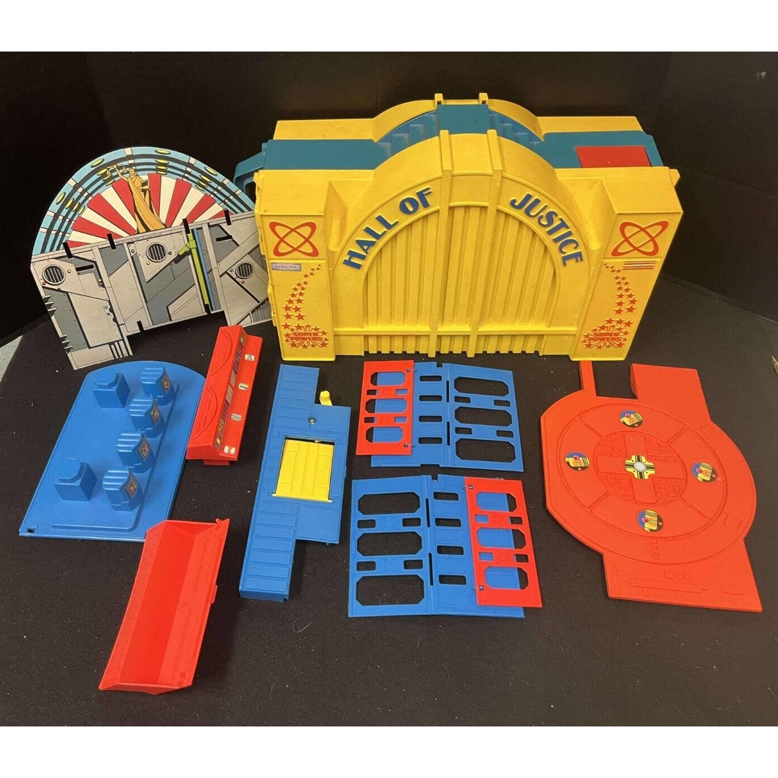 DC SUPERMAN SUPER POWERS 1984 HALL OF JUSTICE PLAY SET COMPLETE VINTAGE