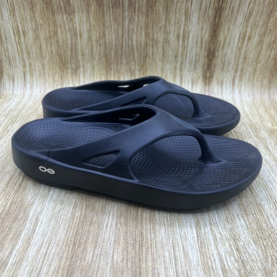 Oofos OOriginal Sandals Men's Size 9 Black Recovery Shoes Slides Flip Flops