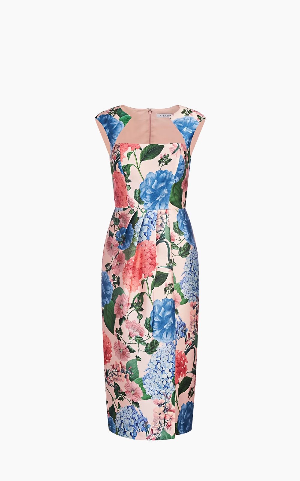 Kay Unger  Henrietta Floral Mikado Midi-Dress sz 4