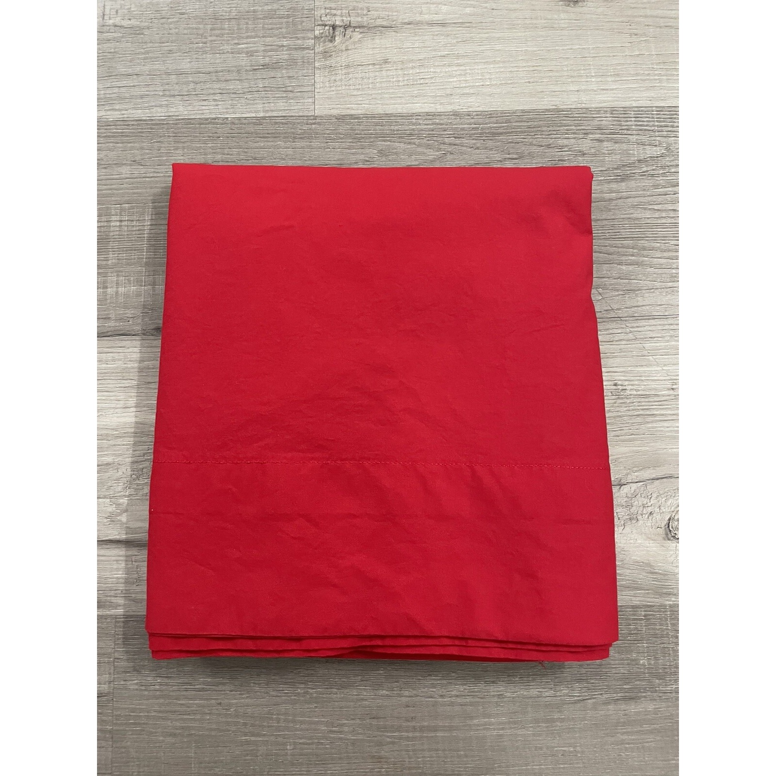 Ralph Lauren Solid Red TWIN Flat Sheet 100% Cotton