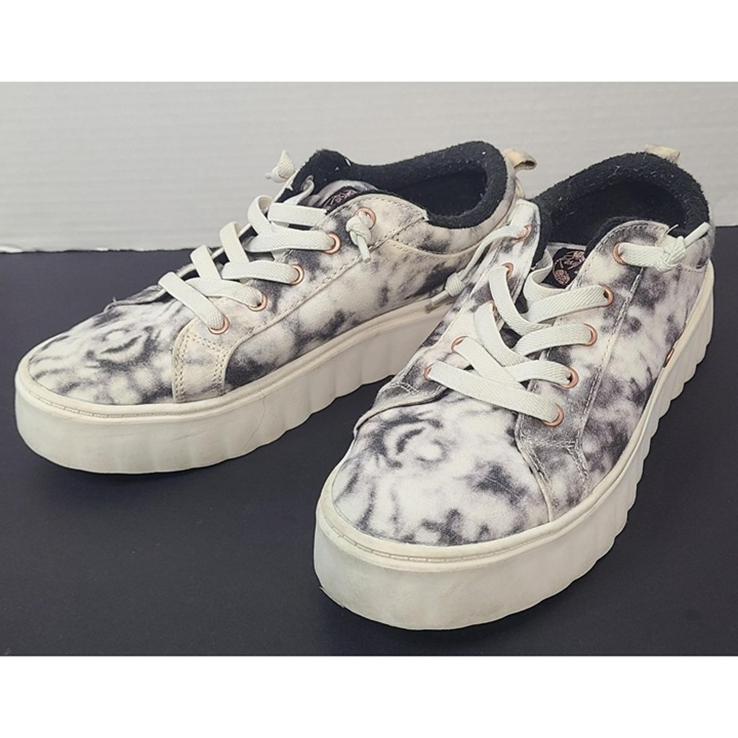Roxy Sheilahh Black White Tie Dye Low Top Sneakers Size US 7.5