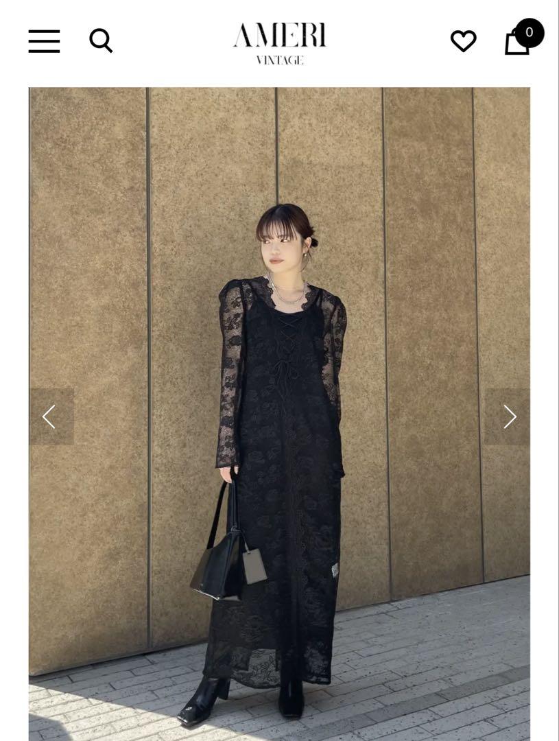 新品ameri ーTABLE CROSS LACE UP DRESS TABLE CROSS LACE UP DRESS
