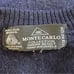 Vintage 90s Monte Carlo Argyle Knit V-Neck Sweater Dark Navy