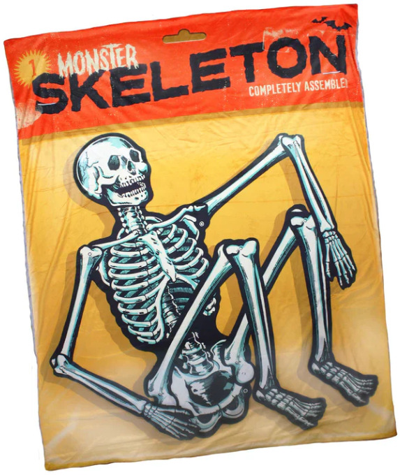 NEW Creepy Co Beistle Art MONSTER SKELETON Throw Blanket 60x50 Horror Halloween