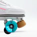 NEW LED Quad Roller Skates Luminous White Wheels Radar Wheel Bag BLUE SET
