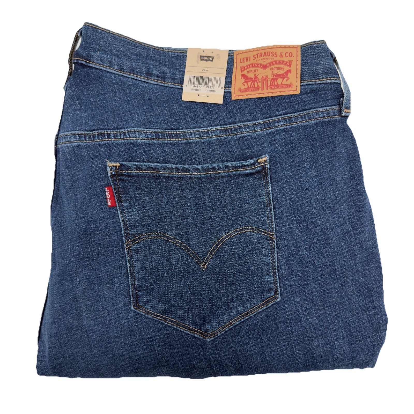 Levi's 311 Shaping Skinny Capri Size 24W Hypersoft Mid Rise Slimming Shaping NEW