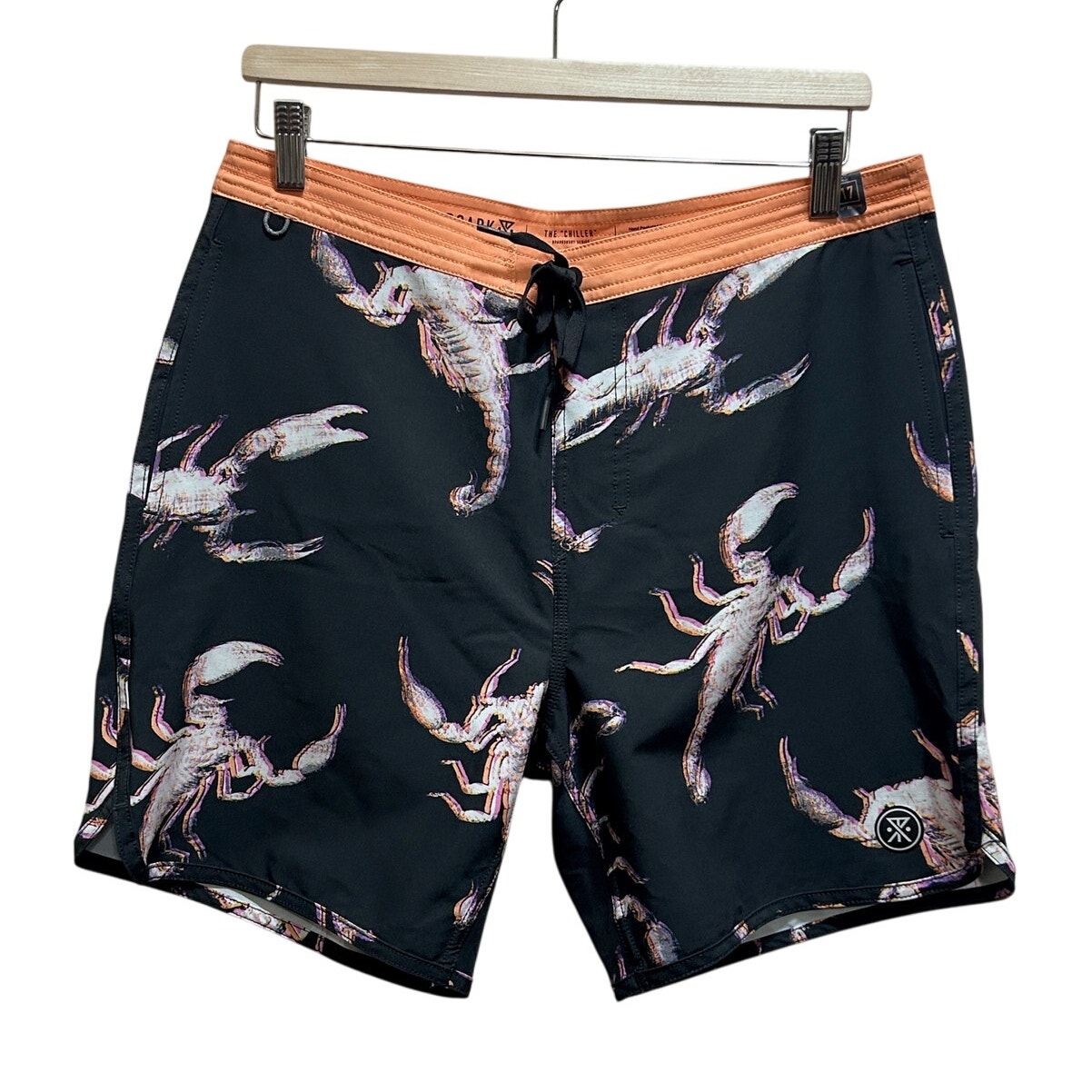 ROARK The Chiller Blurred Scorpiones Boardshorts Series Mens Shorts 32x17 Black