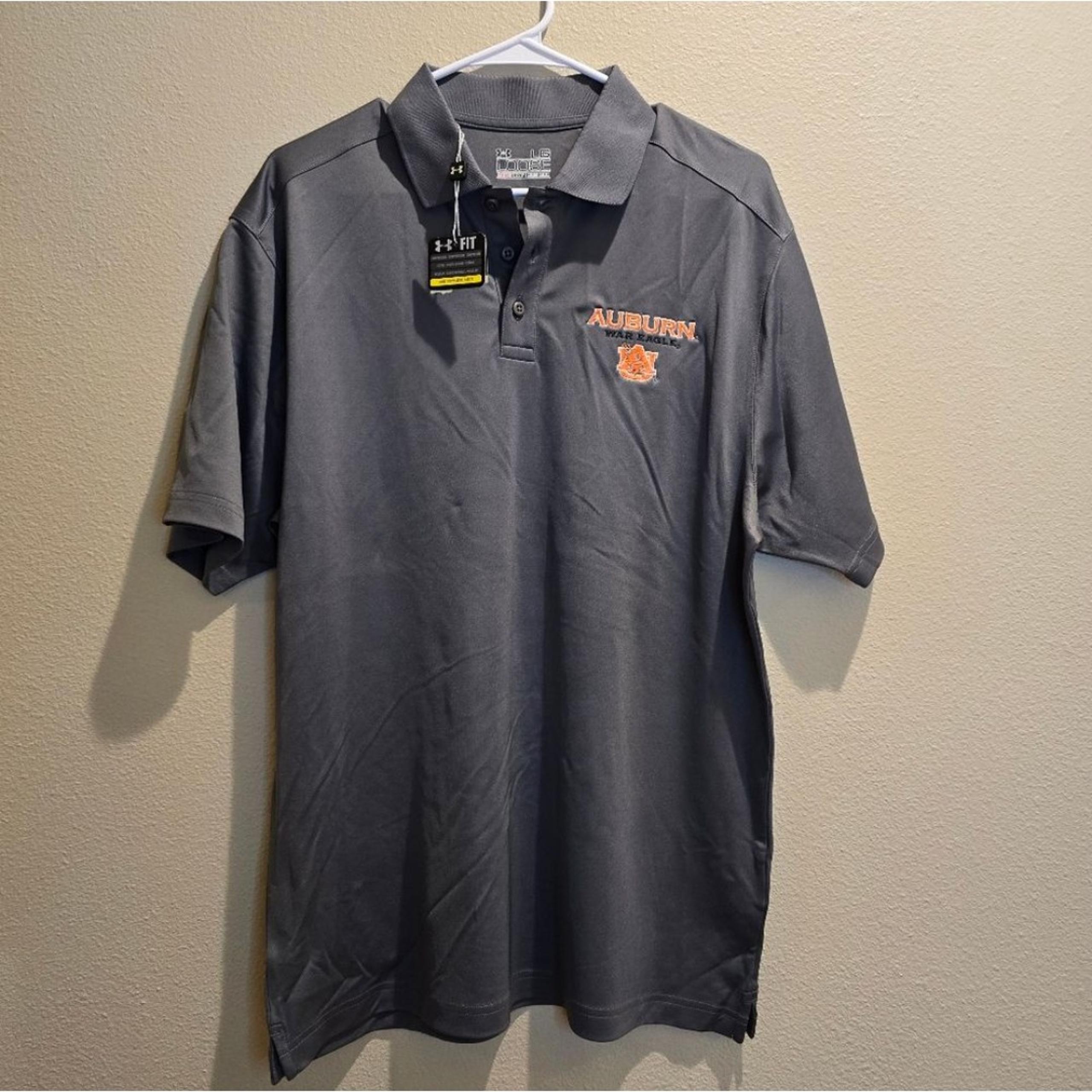 Auburn Tigers Mens Polo Under Armour War Eagle Loose Fit Basketball Sz L NWT