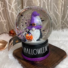 RAE DUNN GNOME HALLOWEEN SNOW HOME HTF