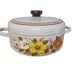 VINTAGE ENAMEL DUTCH OVEN WOODBERRY COLLECTION PAINTED MEADOW EUC