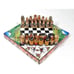 Handcrafted Wooden Peruvian Chess Set Portable Aztecs Mayans Incas vs Spanish