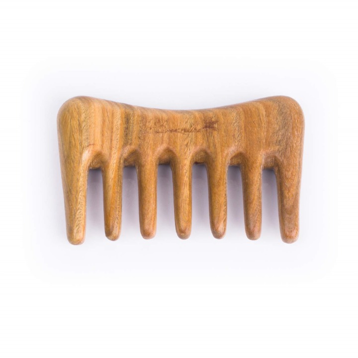 Natural Mini Wood Comb for Curly Hair