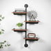 Industrial Pipe Shelving, Retro Rustic Wall Mounted Floating Shelves