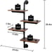 Industrial Pipe Shelving, Retro Rustic Wall Mounted Floating Shelves