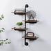 Industrial Pipe Shelving, Retro Rustic Wall Mounted Floating Shelves