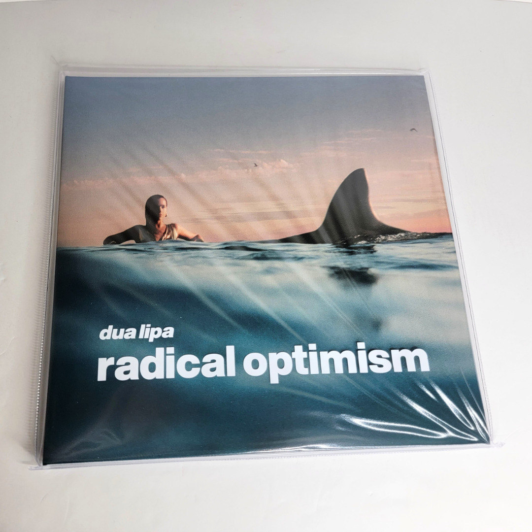 SIGNED DUA LIPA LP - Radical Optimism - Dark Blue & White Split Vinyl - SEALED