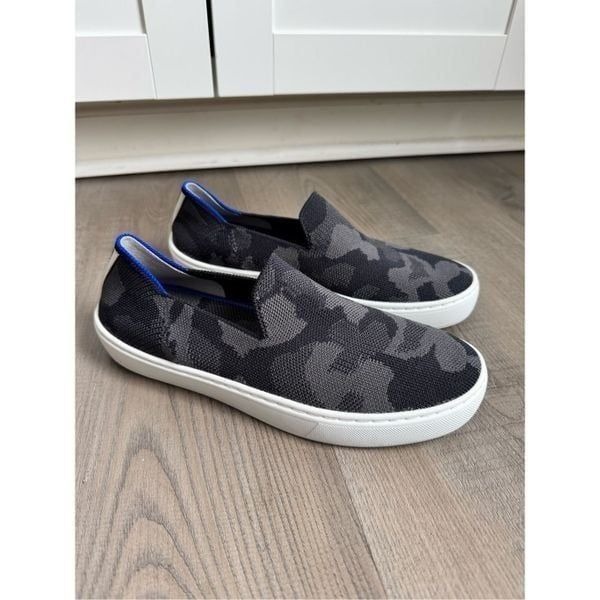 Rothy’s Gray Camo Original Slip on Sneaker, Women’s Size 6
