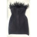 Sam Edelman Black Feather Top Strapless Mini Dress Women's Size 8