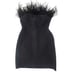 Sam Edelman Black Feather Top Strapless Mini Dress Women's Size 8