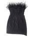 Sam Edelman Black Feather Top Strapless Mini Dress Women's Size 8