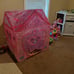 Kids Tent Princess Play Tent Pink Flower Pretend Playhouse