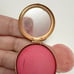Vintage Dermetics Art Deco Gazelle Unknown Pink Shade Blush Mirror Compact