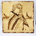 Vintage Native American Grandmother Wood Painting Burning Carving Hoehn 10x10