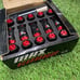 R-Max Guard Lug Nuts M12 x 1.25 Locking Nut Black with Red Brand New JDM