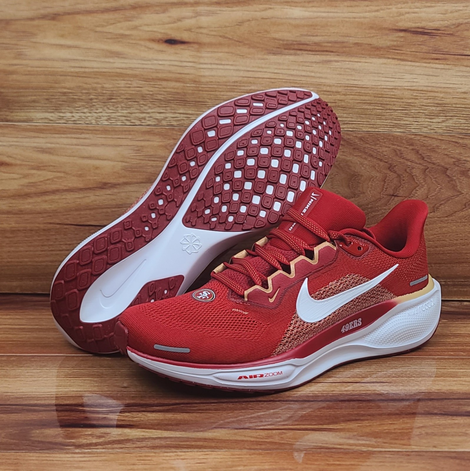 Nike NFL x Air Zoom Pegasus 41 San Francisco 49ers Shoes Men's Size 8 FZ5070-600