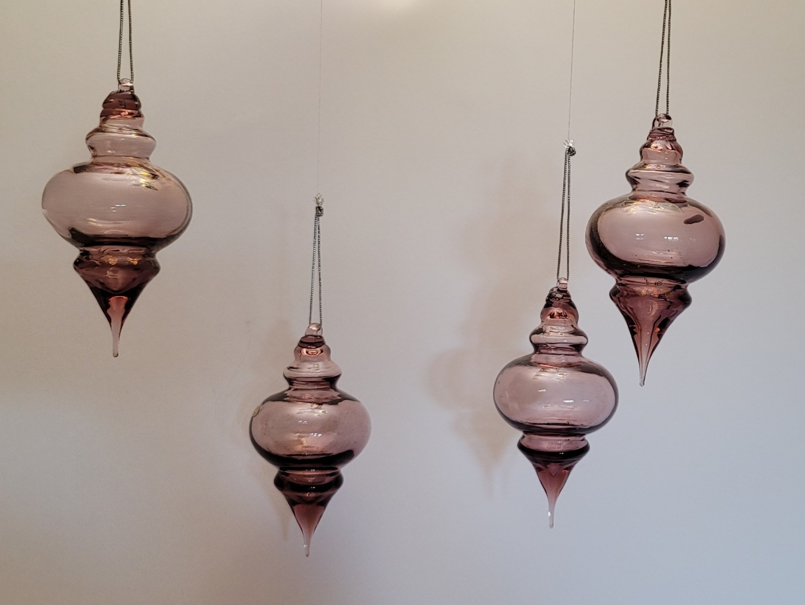 Vintage Mulberry and Gold blown glass