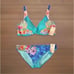NWT Johnny Was Water Tropic Tie Dye Twist Bikini Top & Hipster Bottoms Size XL